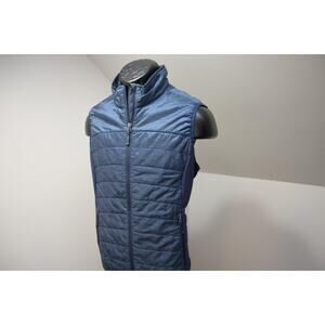Eddie Bauer Tech Vest Quilted Insulated Jacket Dark Blue Camp Womens Sz XL